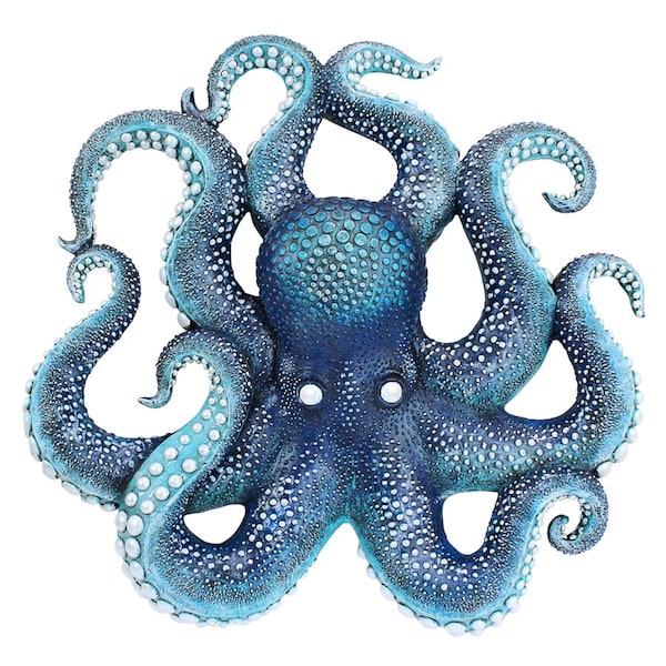 Deadly Blue Octopus Of The Coral Reef Wall Sculpture